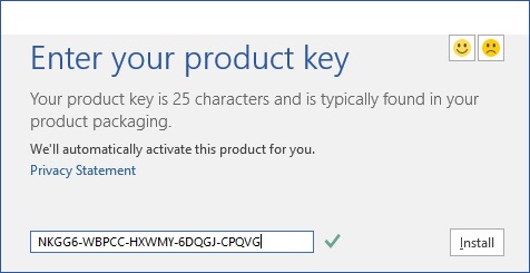 install office for mac using product key